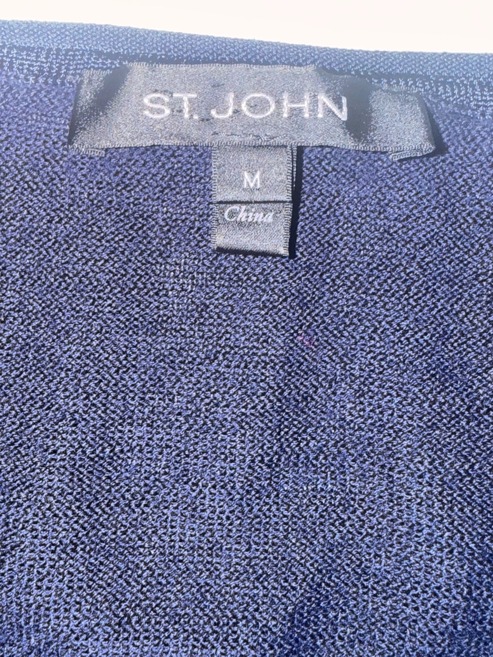 St. John Collection Sport Blue Colorblock Sweater Women’s Med Wool Blend - Picture 6 of 6
